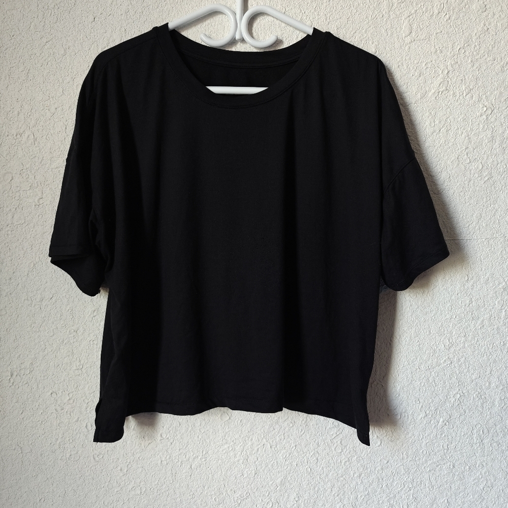 Plain Black Crop Top